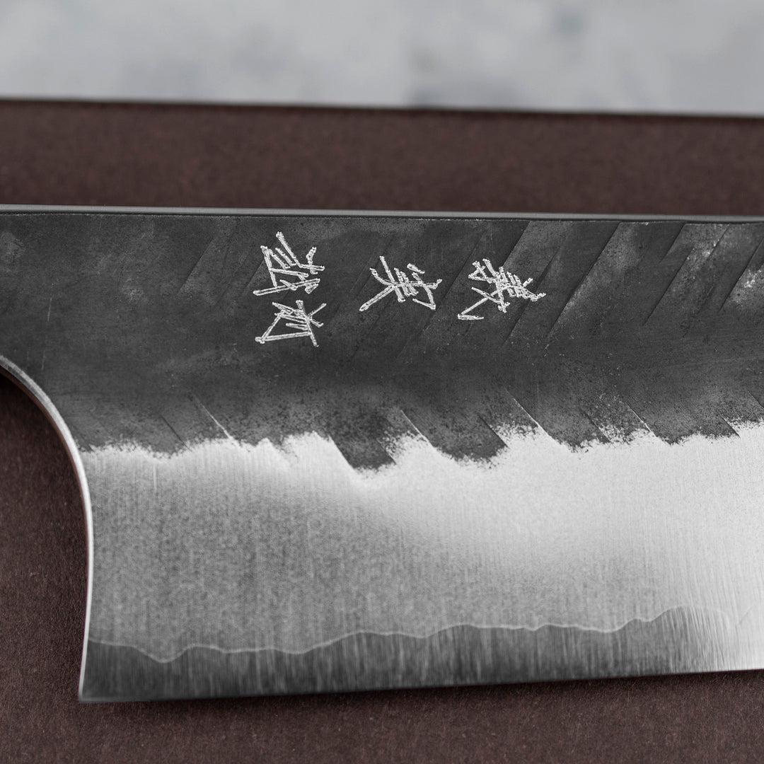 Kiritsuke Gyuto 21 cm Yoshimi Kato Kurouchi V-Tsuchime Aogami Super/SS