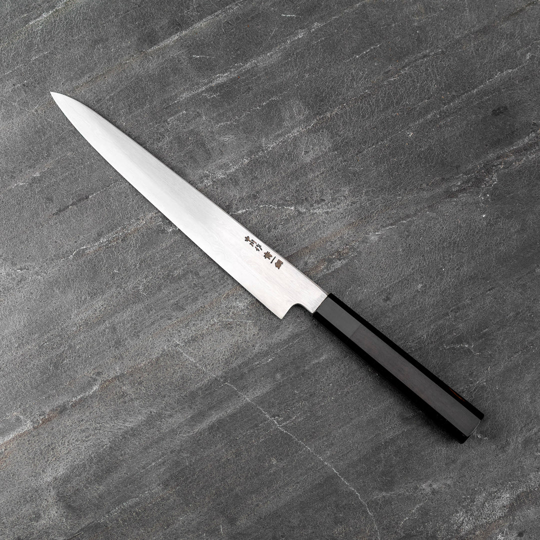 Sujihiki 23 cm Satoshi Nakagawa Aogami#1/Iron Damascus