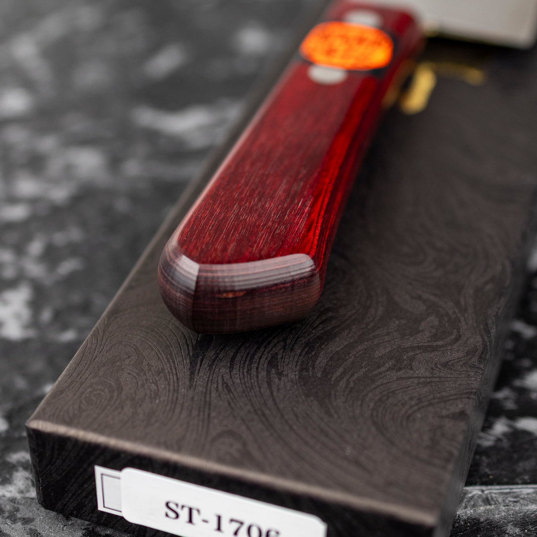 Gyuto 18 cm Shigeki Tanaka Red VG-10 Damascus