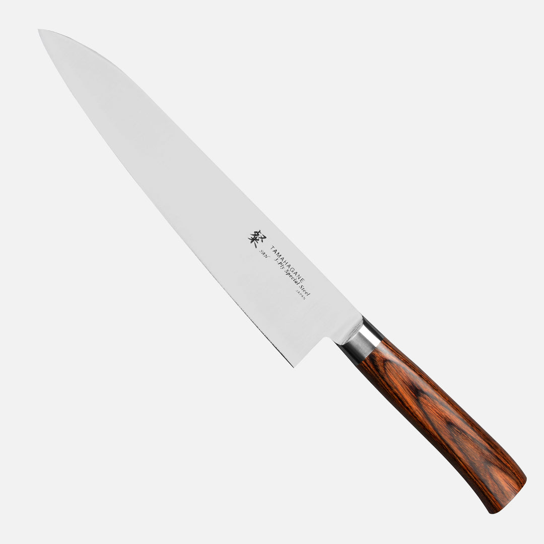 Gyuto 24 cm Tamahagane Tsubame Brown VG-5