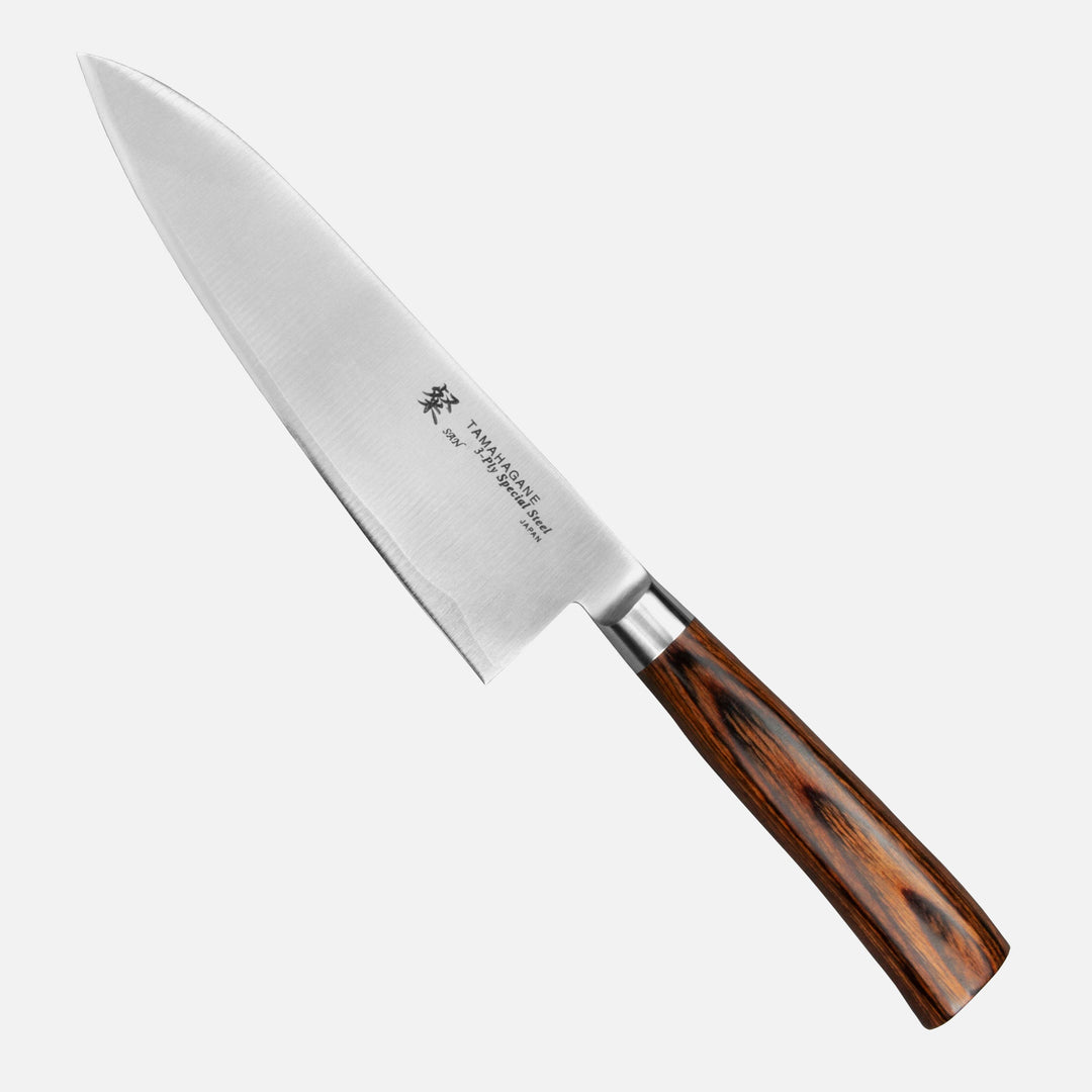 Gyuto 15 cm Tamahagane San Brown VG-5