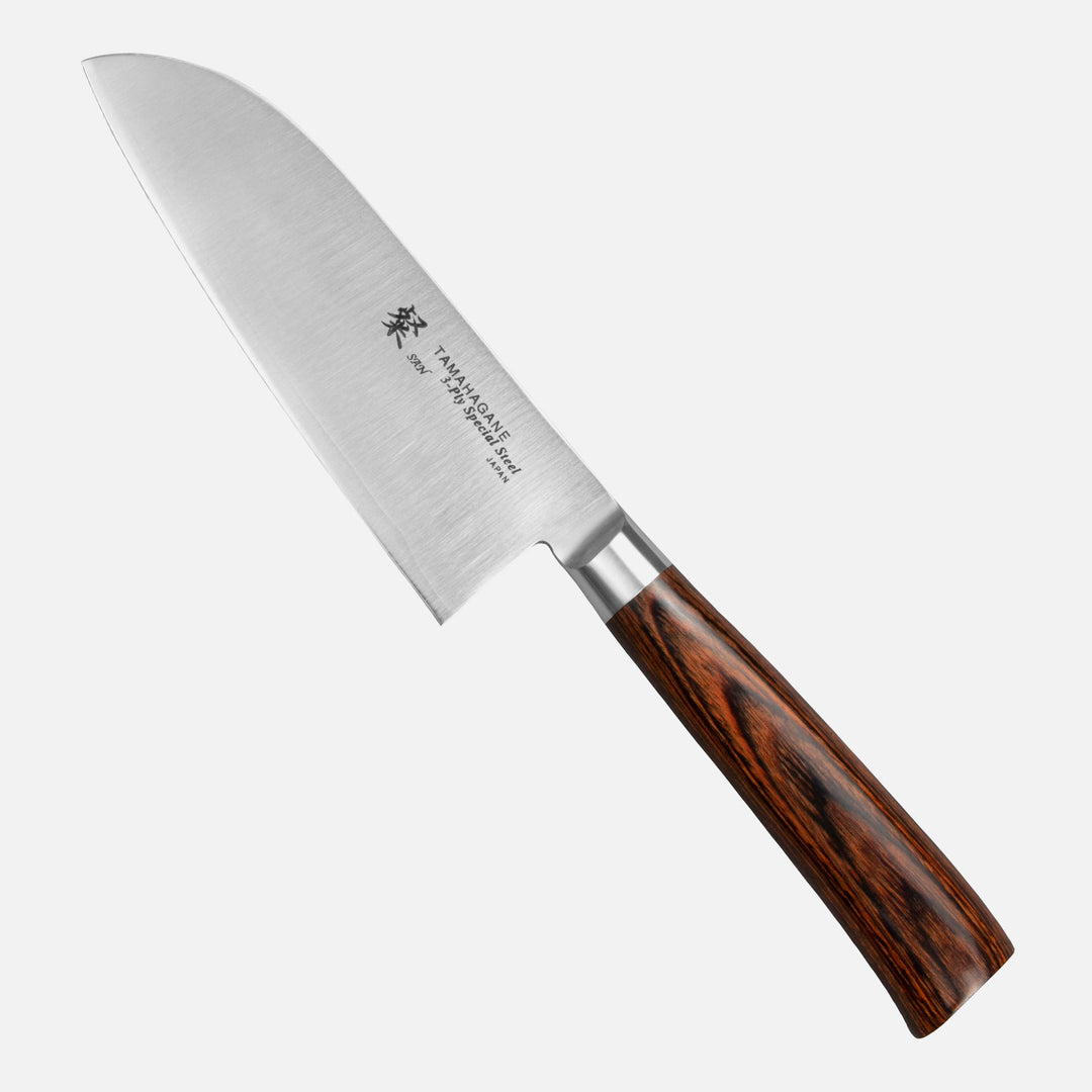 Santoku 12 cm Tamahagane San Brown VG-5