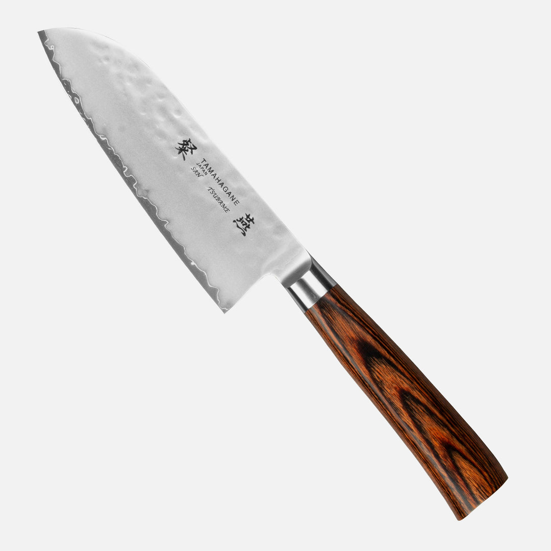 Santoku 12 cm Tamahagane Tsubame Brown VG-5