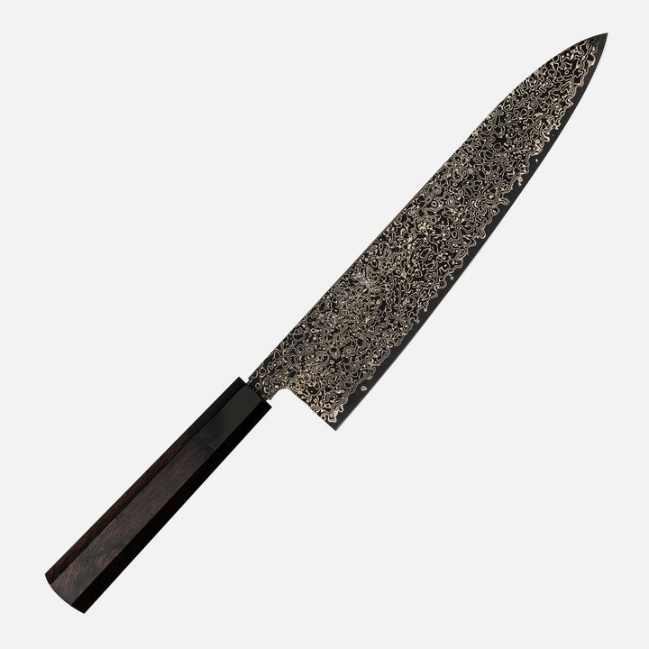 Gyuto 24 cm Hatsukokoro Saihyo Kurozome Damascus SG2