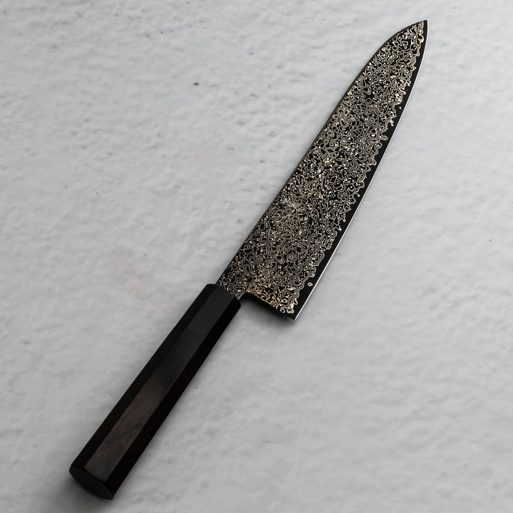 Gyuto 24 cm Hatsukokoro Saihyo Kurozome Damascus SG2