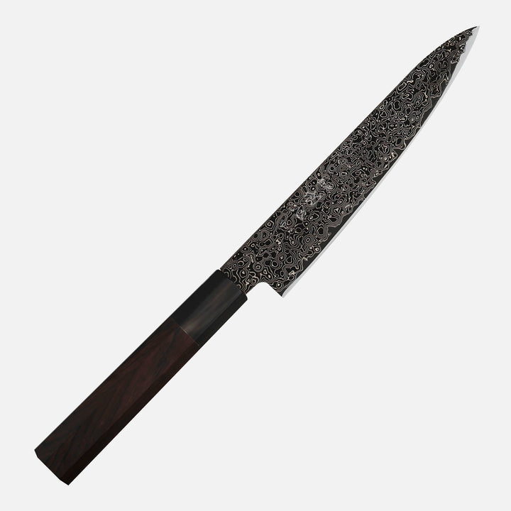 Petty 15 cm Hatsukokoro Saihyo Kurozome Damascus SG2