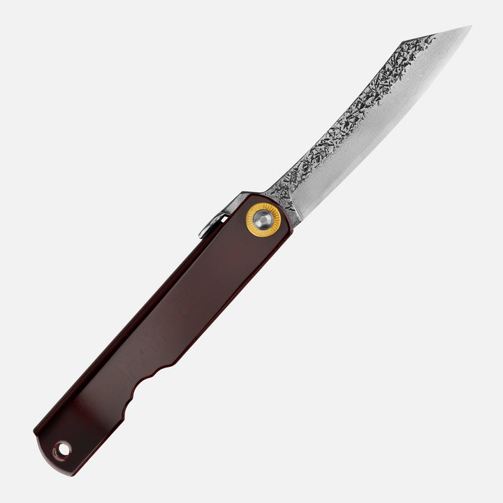 Nóż kieszonkowy Higonokami Kanekoma Kurenai Red Urushi VG-10 7,5 cm