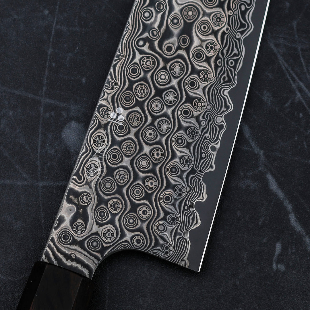 Santoku 18 cm Nigara Hamono Anmon SG2 Damascus