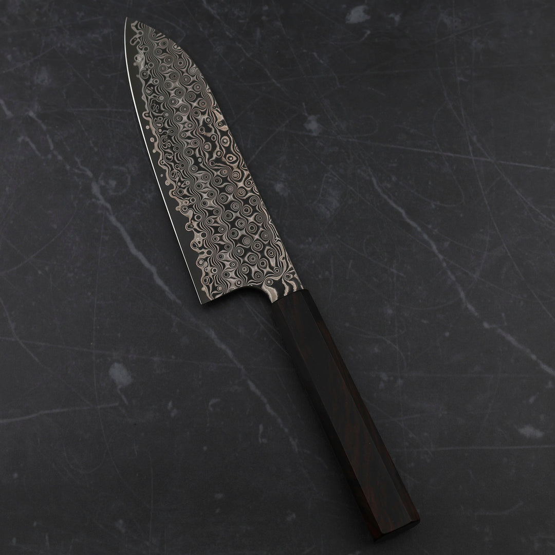 Santoku 18 cm Nigara Hamono Anmon SG2 Damascus