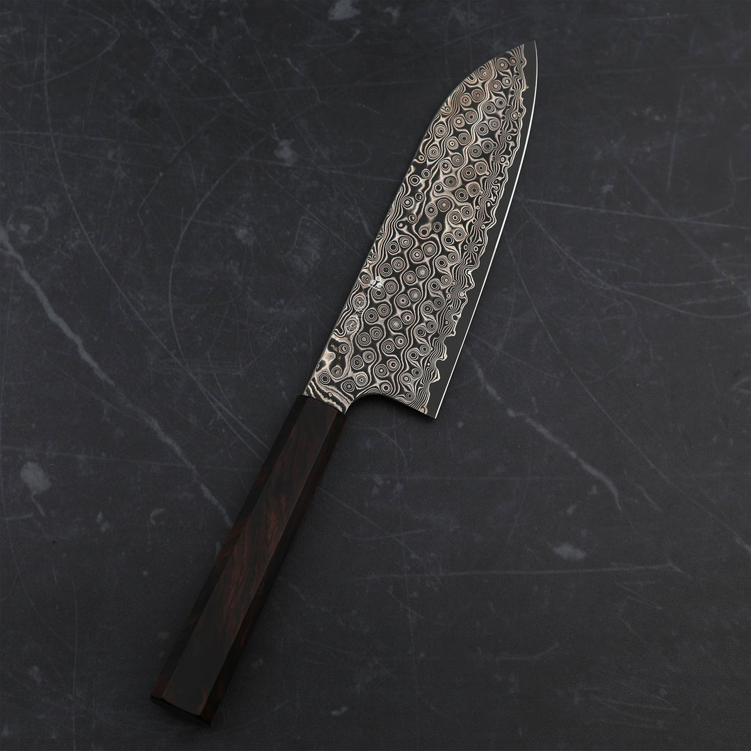 Santoku 18 cm Nigara Hamono Anmon SG2 Damascus