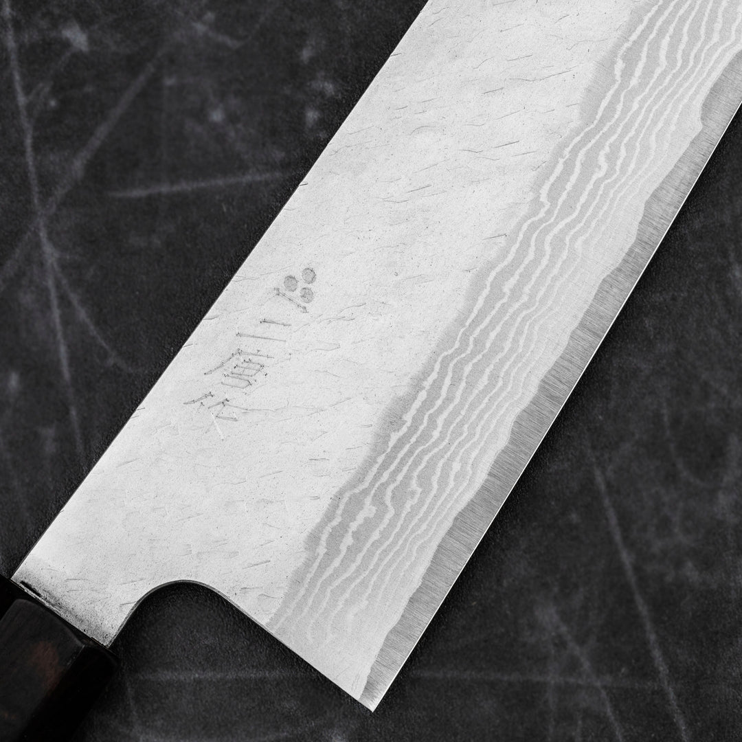 Kiritsuke Gyuto 24 cm Nigara Hamono Mokutan VG-10 Damascus