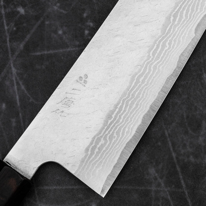 Kiritsuke Gyuto 24 cm Nigara Hamono Mokutan VG-10 Damascus