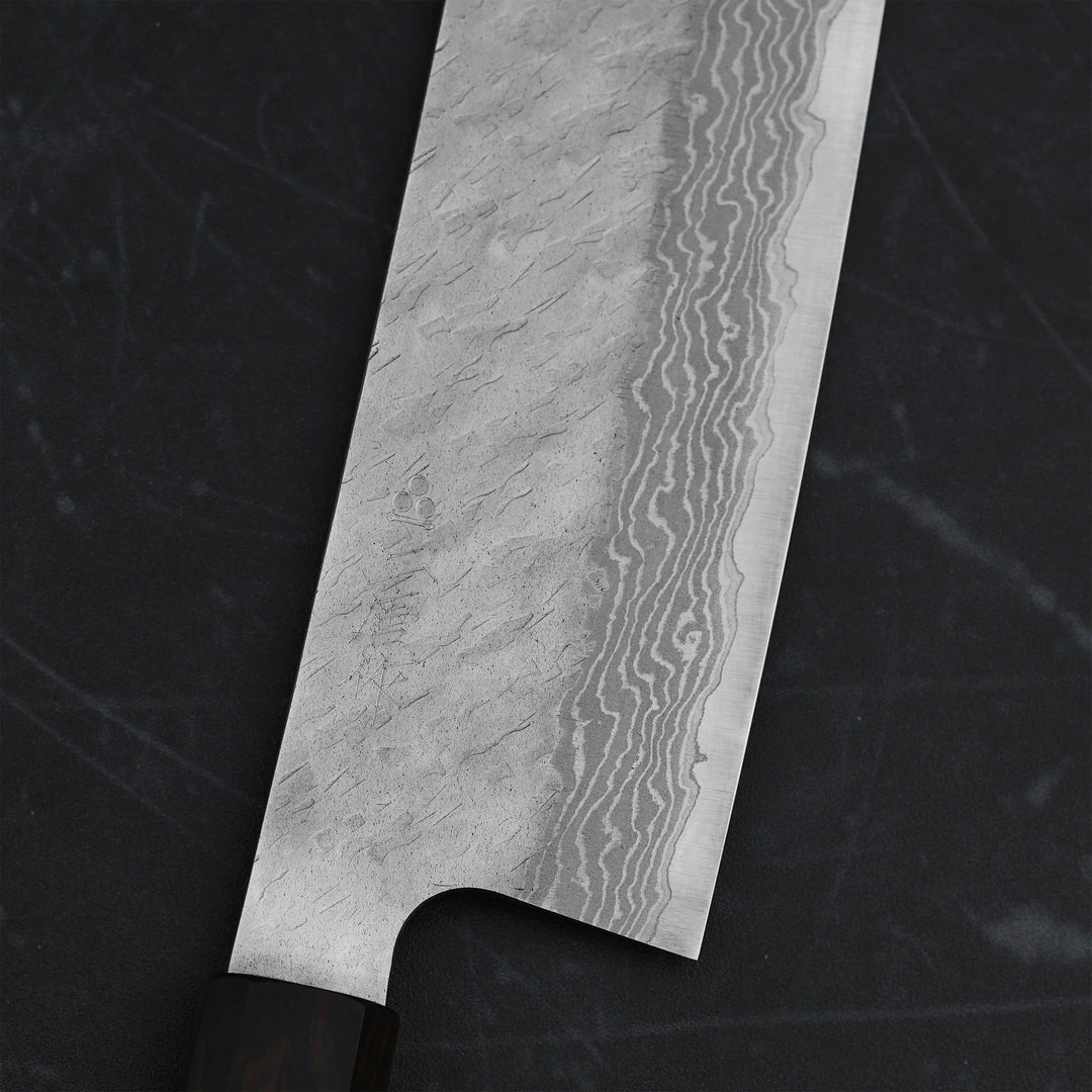 Nakiri 16,5 cm Nigara Hamono Mokutan VG-10 Damascus