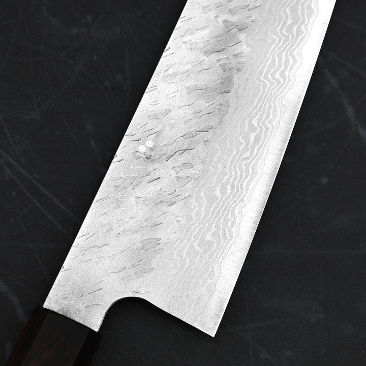 Santoku 16,5 cm Nigara Hamono Mokutan VG-10 Damascus