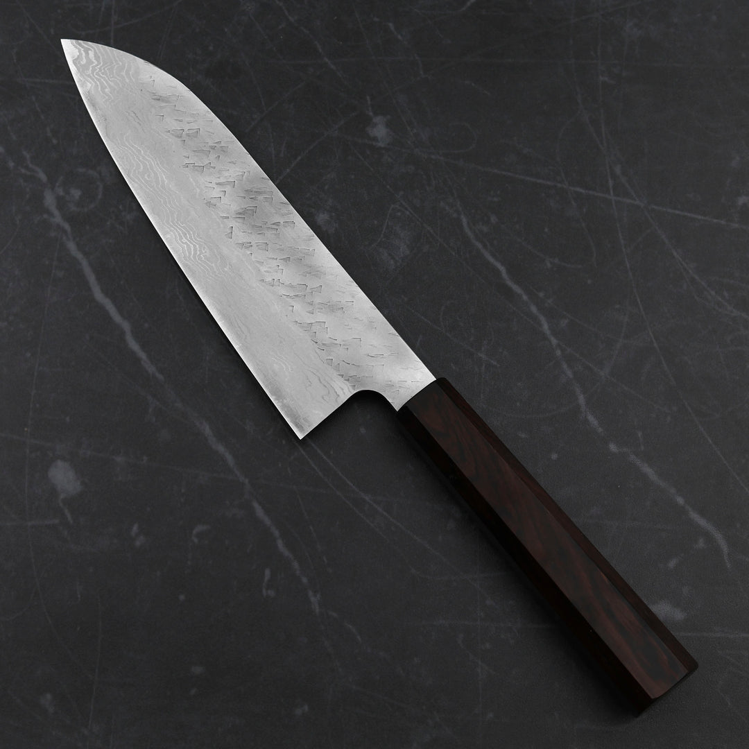 Santoku 16,5 cm Nigara Hamono Mokutan VG-10 Damascus