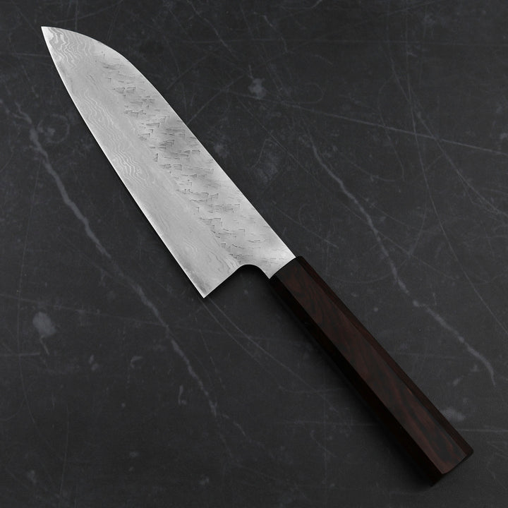 Santoku 16,5 cm Nigara Hamono Mokutan VG-10 Damascus