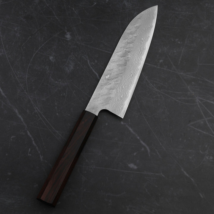 Santoku 16,5 cm Nigara Hamono Mokutan VG-10 Damascus