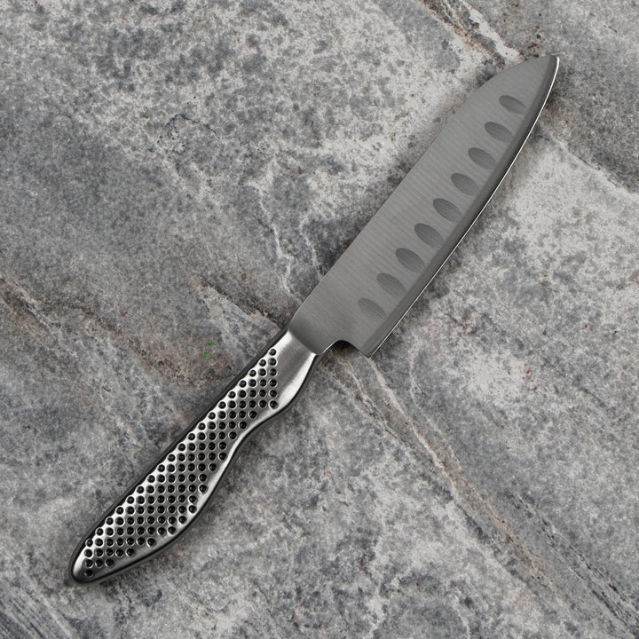 Nóż Mini Santoku 11 cm żłobiony | Global GS-57