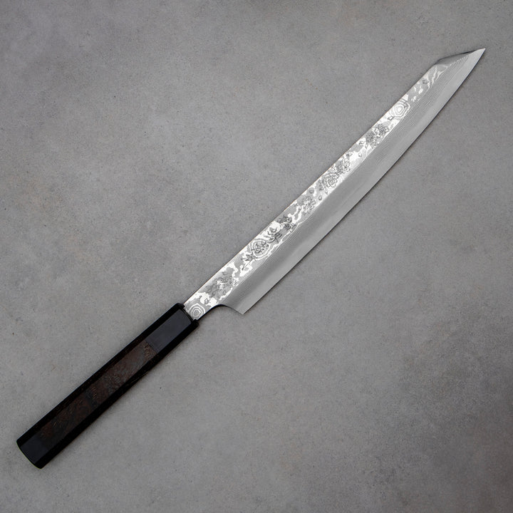 Sakai Takayuki Hanafubuki Silver#3 Nóż Kengata Yanagiba 27 cm