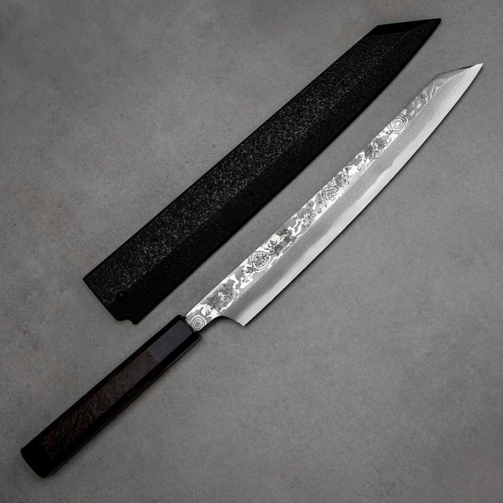 Sakai Takayuki Hanafubuki Silver#3 Nóż Kengata Yanagiba 27 cm