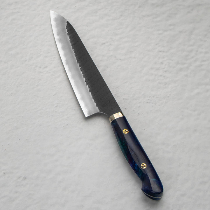 Gyuto 21 cm Nigara Hamono SG2 Blue Kurouchi Limited