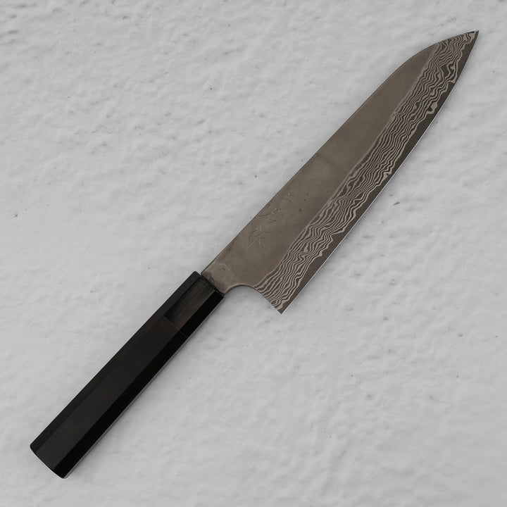 Gyuto 21 cm Nigara Hamono Silver#3 Etching Damascus