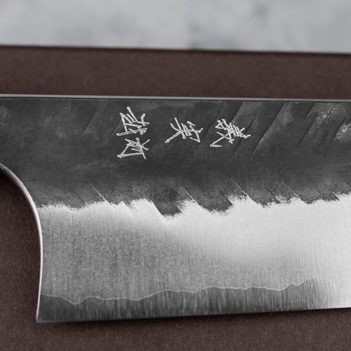 Kiritsuke Gyuto 21 cm Yoshimi Kato Kurouchi V-Tsuchime Aogami Super/SS