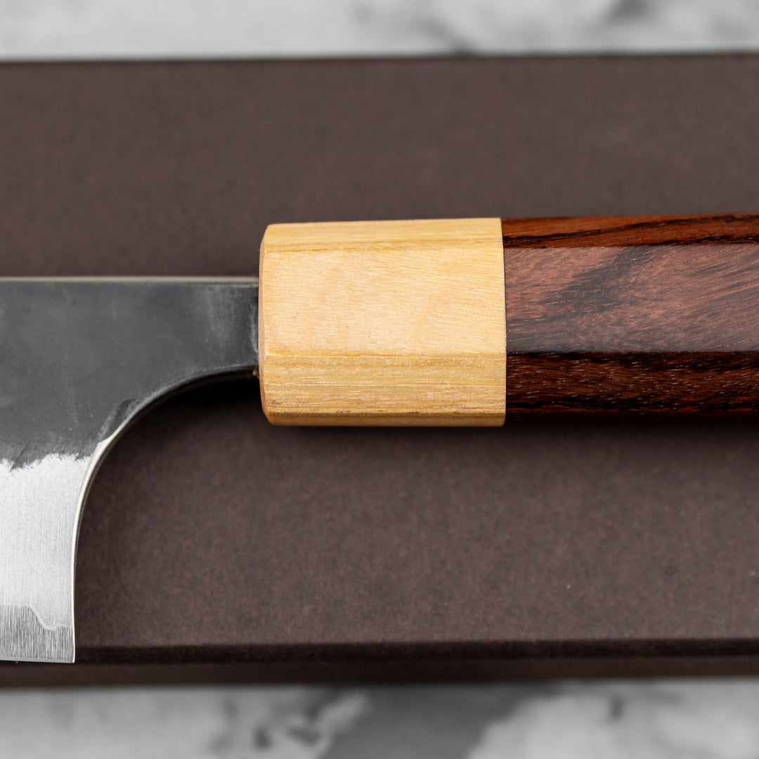 Kiritsuke Gyuto 21 cm Yoshimi Kato Kurouchi V-Tsuchime Aogami Super/SS