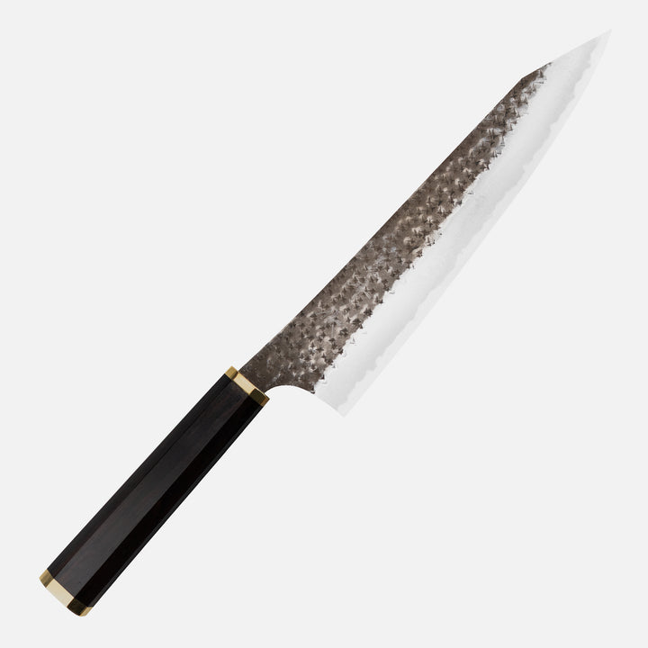 Gyuto 21 cm Yu Kurosaki Kokusen Brass Aogami Super/SS