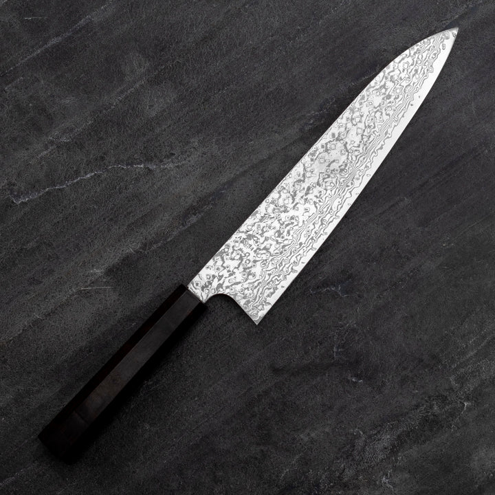 Gyuto 24 cm Hatsukokoro Hayabusa Ginga Damascus ATS-34