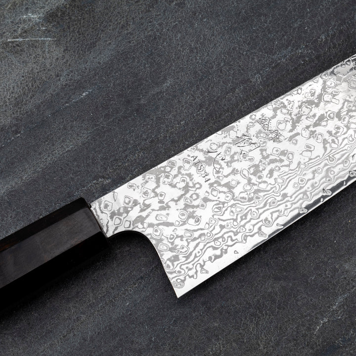 Gyuto 24 cm Hatsukokoro Hayabusa Ginga Damascus ATS-34