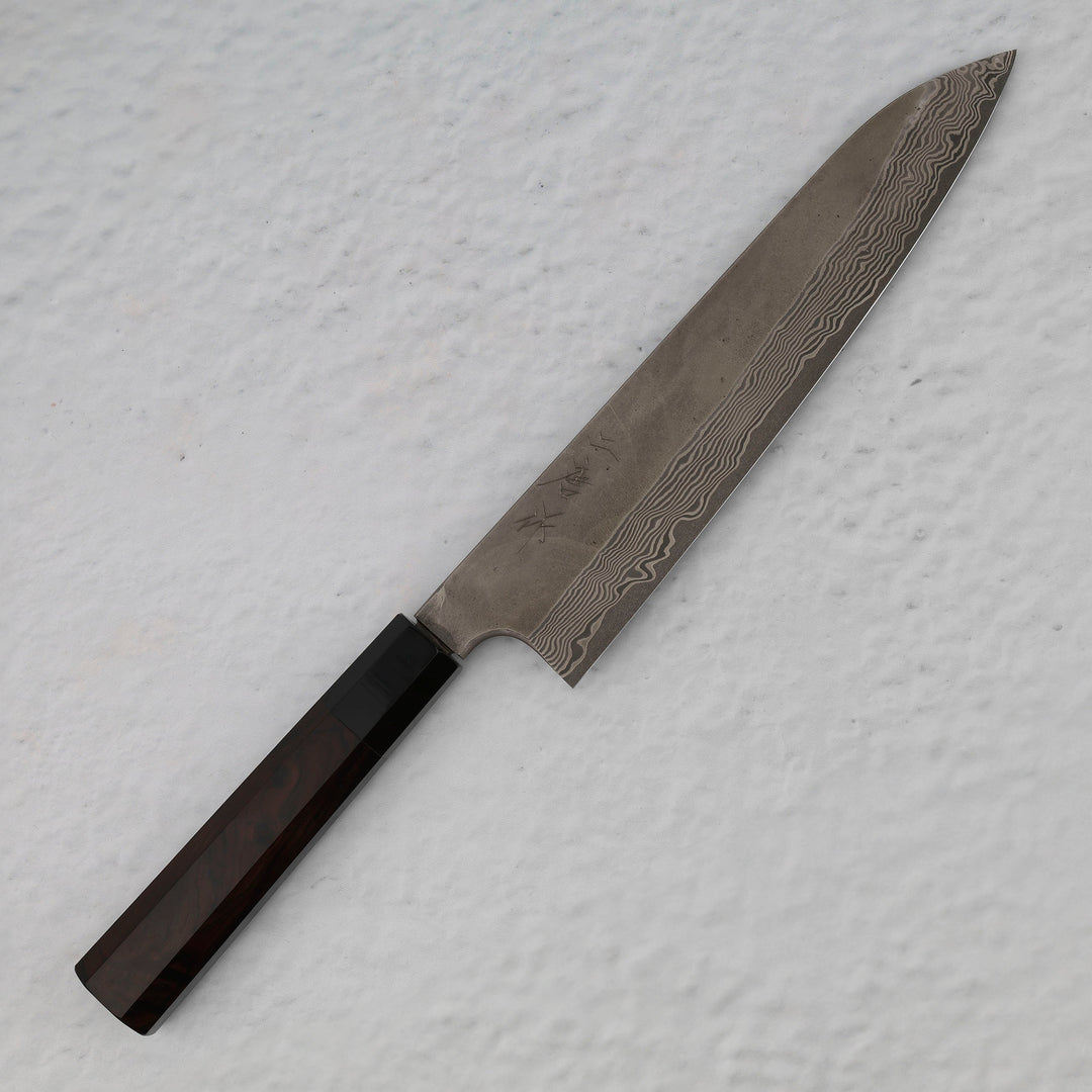 Gyuto 24 cm Nigara Hamono Silver#3 Etching Damascus