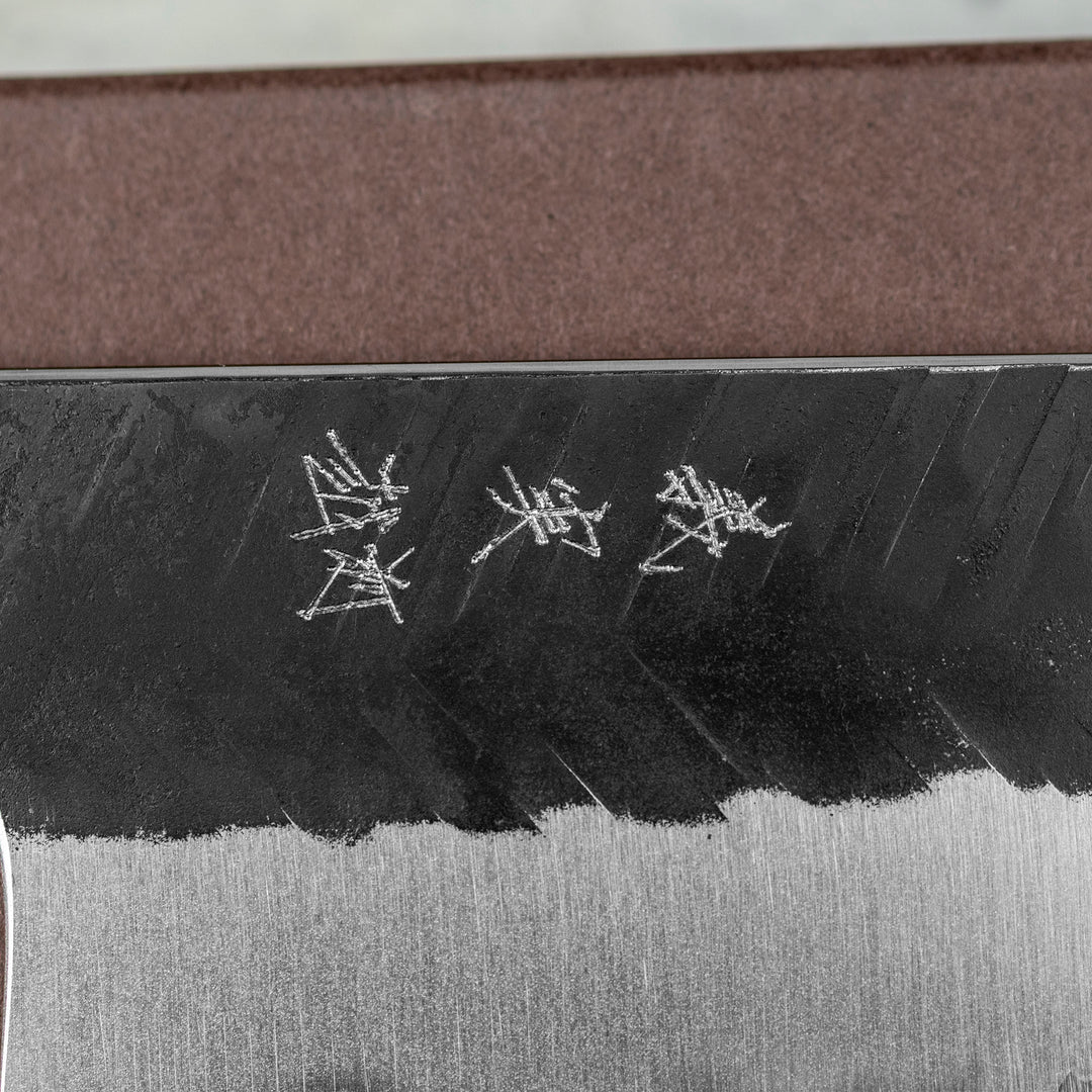 Kiritsuke Gyuto 24 cm Yoshimi Kato Kurouchi V-Tsuchime Aogami Super/SS
