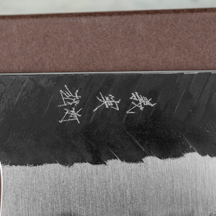 Kiritsuke Gyuto 24 cm Yoshimi Kato Kurouchi V-Tsuchime Aogami Super/SS