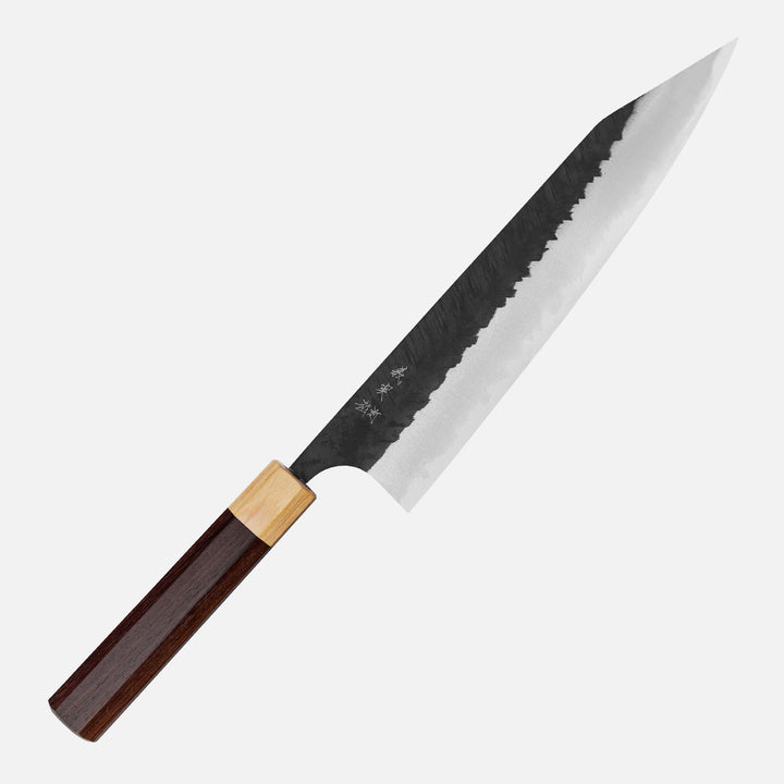 Kiritsuke Gyuto 24 cm Yoshimi Kato Kurouchi V-Tsuchime Aogami Super/SS