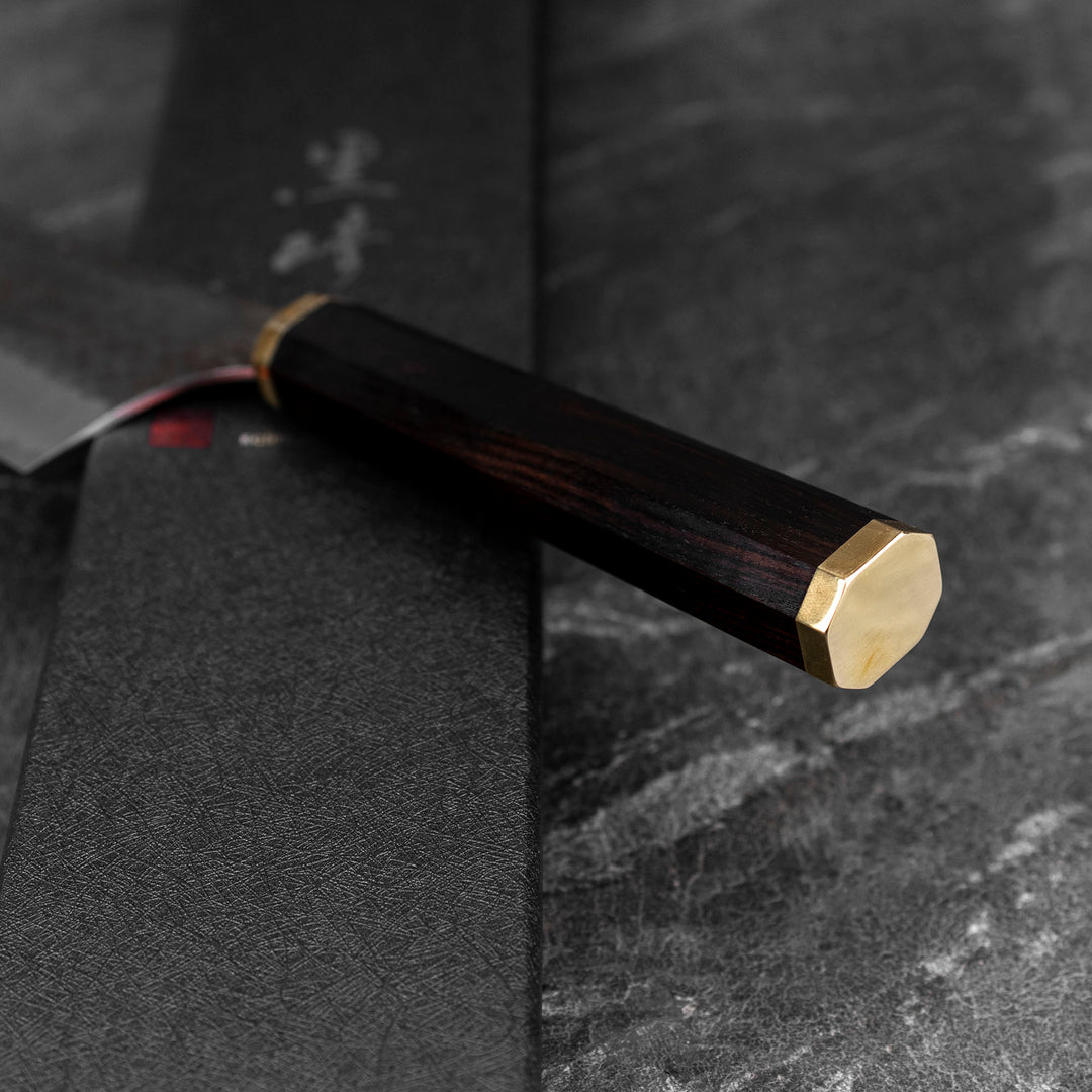 Gyuto 24 cm Yu Kurosaki Kokusen Brass Aogami Super/SS