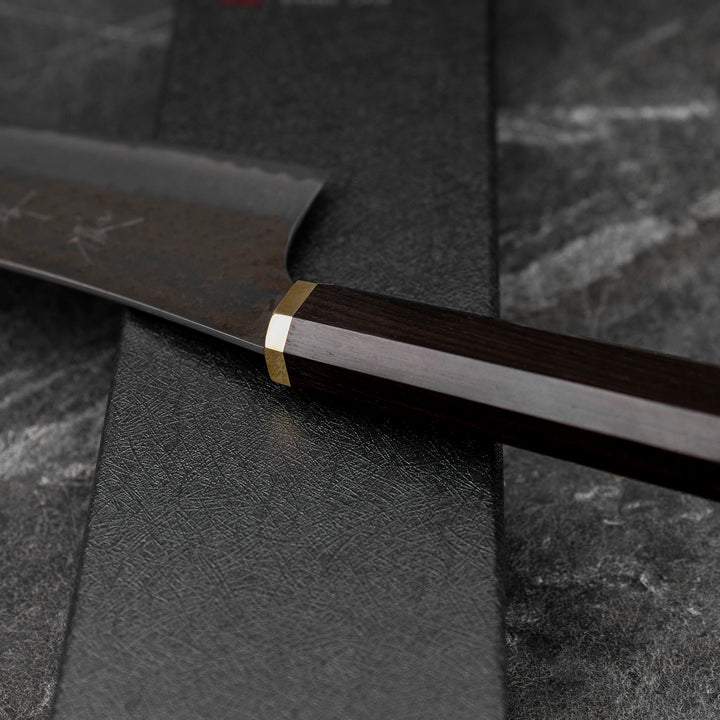 Gyuto 24 cm Yu Kurosaki Kokusen Brass Aogami Super/SS