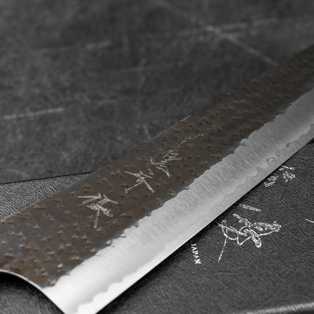 Gyuto 24 cm Yu Kurosaki Kokusen Brass Aogami Super/SS