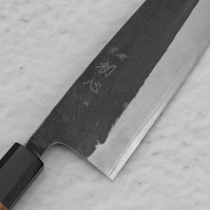 Gyuto 21 cm Tall Hatsukokoro Kurokaze Shirogami#2/SS