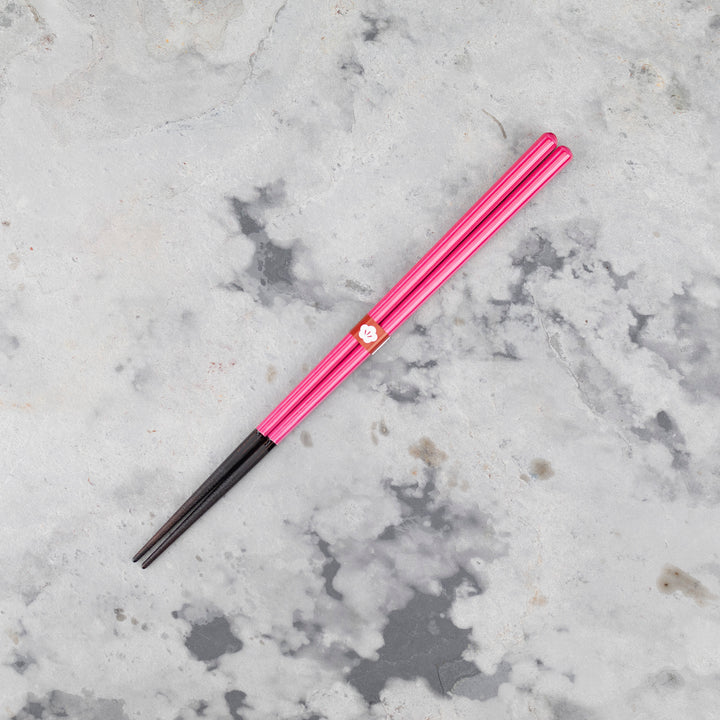 Japońskie Pałeczki do sushi Kawai - Isosukashi Botanito Hot Pink