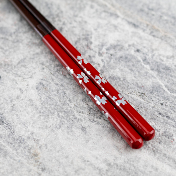 Japońskie Pałeczki do sushi Kawai - Sabiginpaku Cherry Blossom Red
