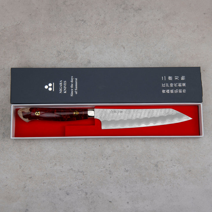 Kiritsuke Petty 15 cm Nigara Hamono SG2 Red Limited