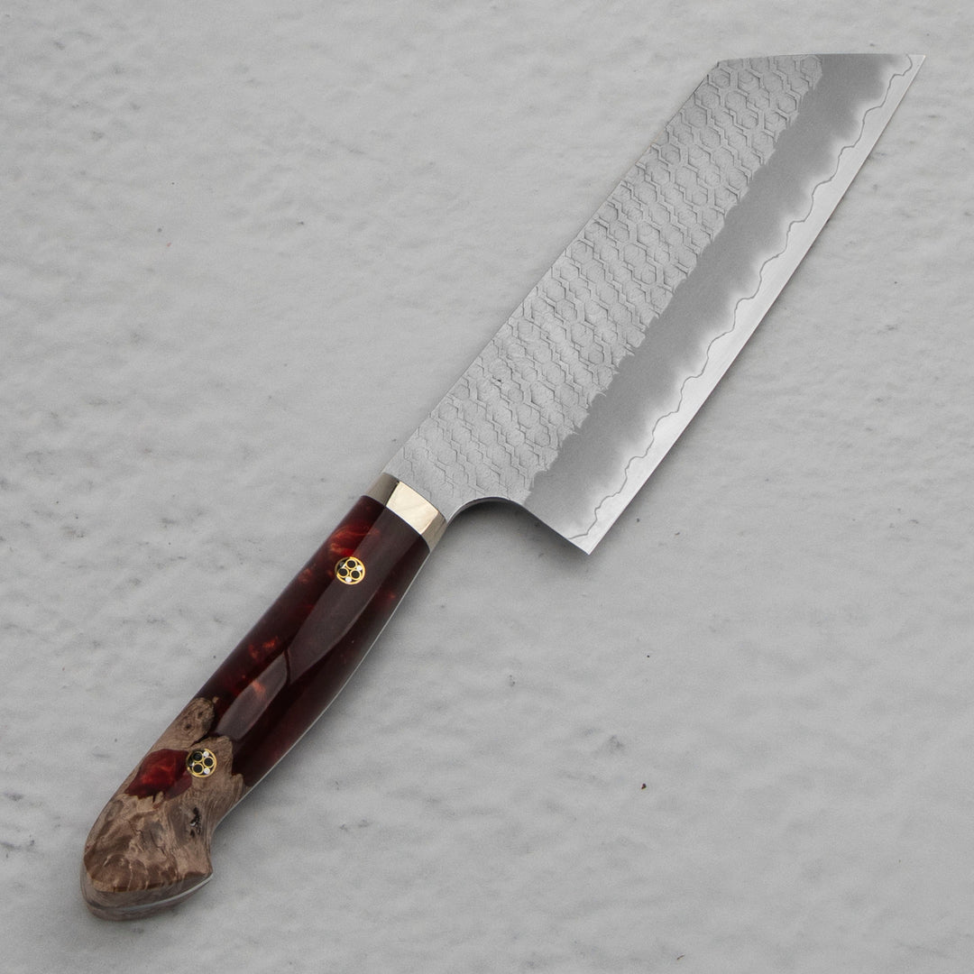 Kiritsuke Nakiri 18 cm Nigara Hamono SG2 Red Limited