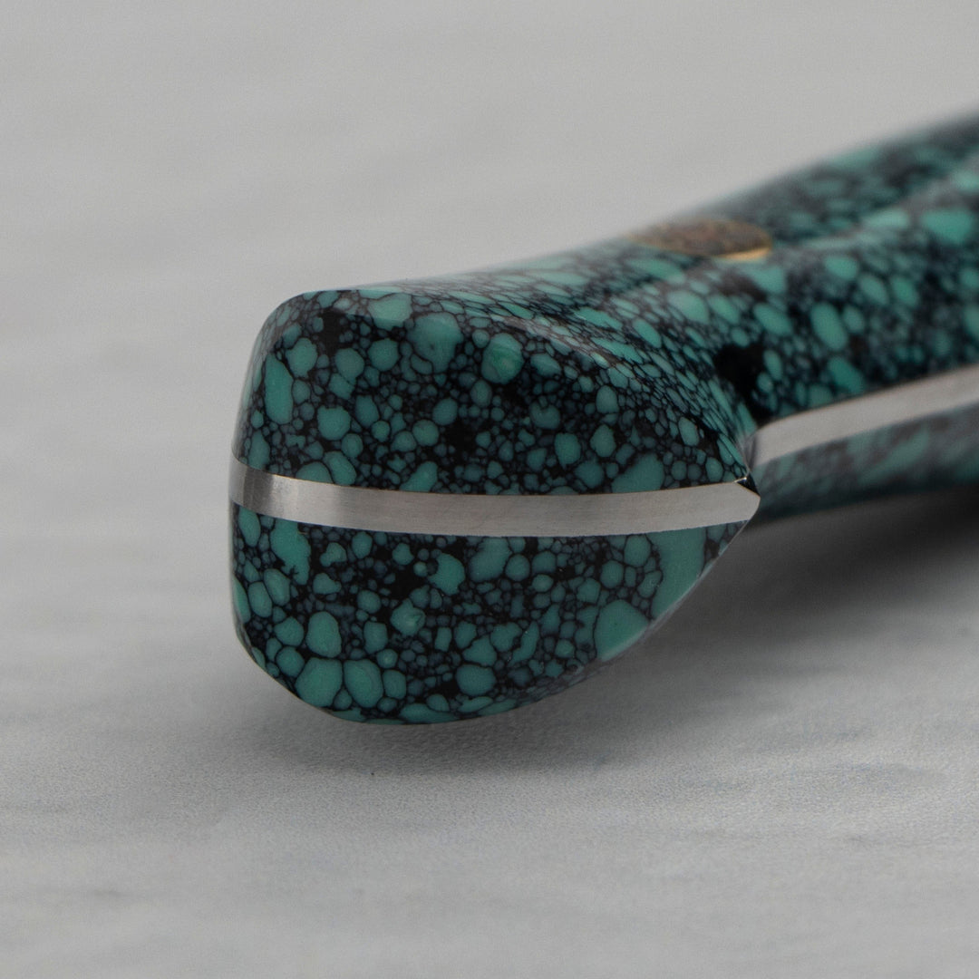 Kiritsuke Petty 15 cm Nigara Hamono SG2 Green Turquoise Limited