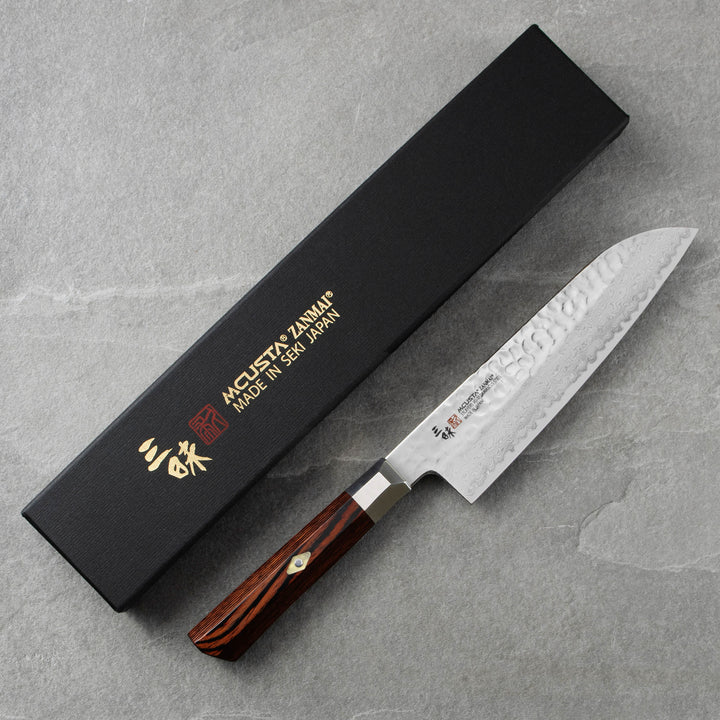 Santoku 18 cm Mcusta Zanmai Supreme Hammered VG-10