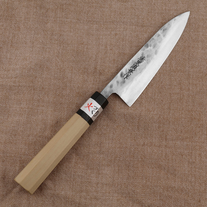 Petty 12 cm Teruyasu Fujiwara Shirogami#1/SS