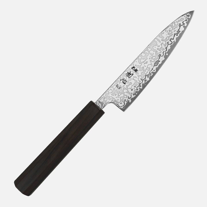 Petty 13 cm Hatsukokoro Hikari Kurozame SLD Damascus