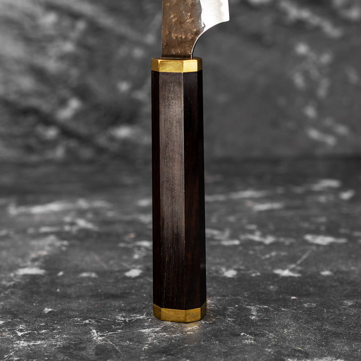 Petty 13 cm Yu Kurosaki Kokusen Brass Aogami Super/SS