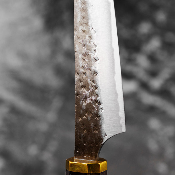 Petty 13 cm Yu Kurosaki Kokusen Brass Aogami Super/SS
