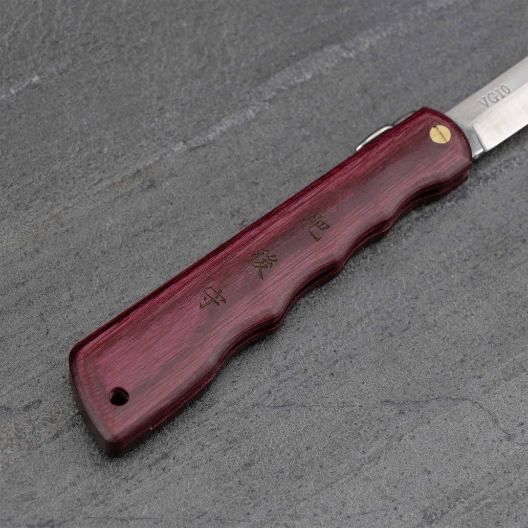 Pocket Knife Higonokami Kanekoma Woody Red 7,5 cm VG-10